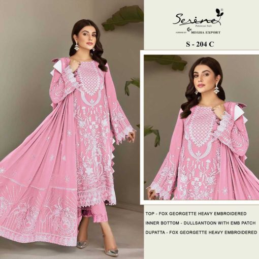 Serene S 204 A D Georgette Salwar Suit Catalog 4 Pcs 3 510x510 - Serene S 204 A-D Georgette Salwar Suit Catalog 4 Pcs