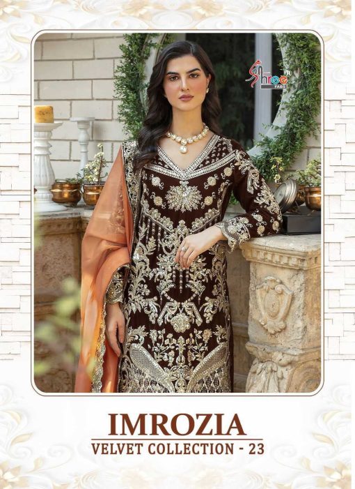 Shree Fabs Imrozia Velvet Collection 23 Salwar Suit Catalog 5 Pcs 1 510x701 - Shree Fabs Imrozia Velvet Collection 23 Salwar Suit Catalog 5 Pcs