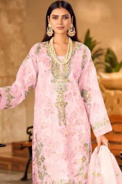 Dinsaa DS 231 A-D Organza Salwar Suit Catalog 4 Pcs