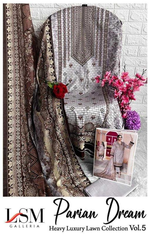 Parian Dream Heavy Luxury Lawn Collection Vol 5 Salwar Suit Catalog 6 Pcs 10 510x796 - Parian Dream Heavy Luxury Lawn Collection Vol 5 Salwar Suit Catalog 6 Pcs