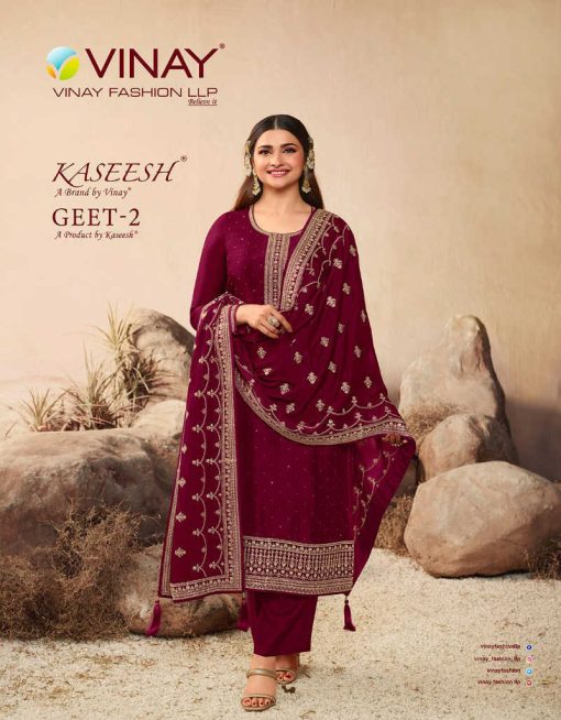 Vinay Kaseesh Geet Vol 2 Silk Salwar Suit Catalog 8 Pcs 1 510x654 - Vinay Kaseesh Geet Vol 2 Silk Salwar Suit Catalog 8 Pcs