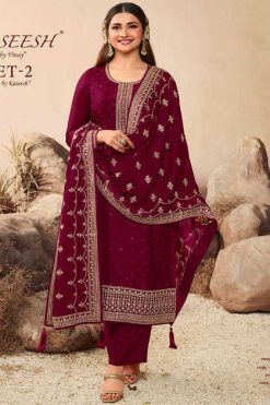 Vinay Kaseesh Geet Vol 2 Silk Salwar Suit Catalog 8 Pcs