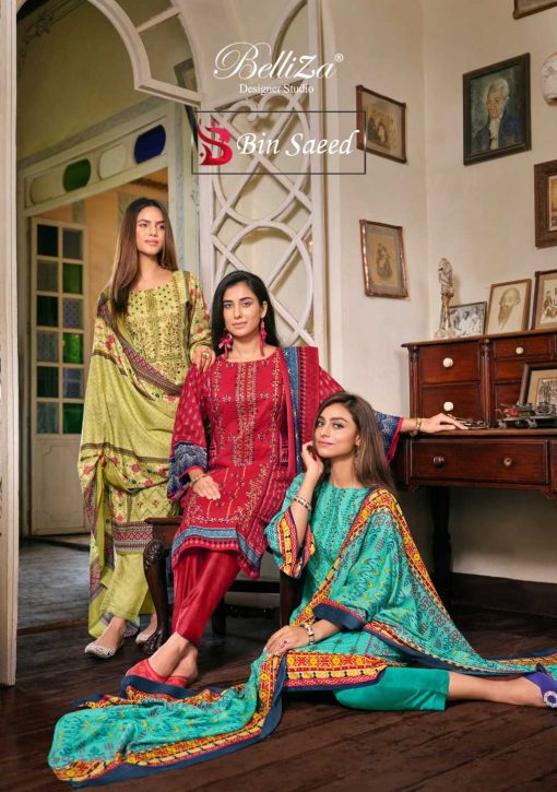 Belliza Bin Saeed Cotton Salwar Suit Catalog 8 Pcs 1 510x725 - Belliza Bin Saeed Cotton Salwar Suit Catalog 8 Pcs