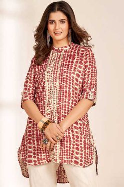 Blue Hills Cappuccino Rayon Kurti Catalog 4 Pcs