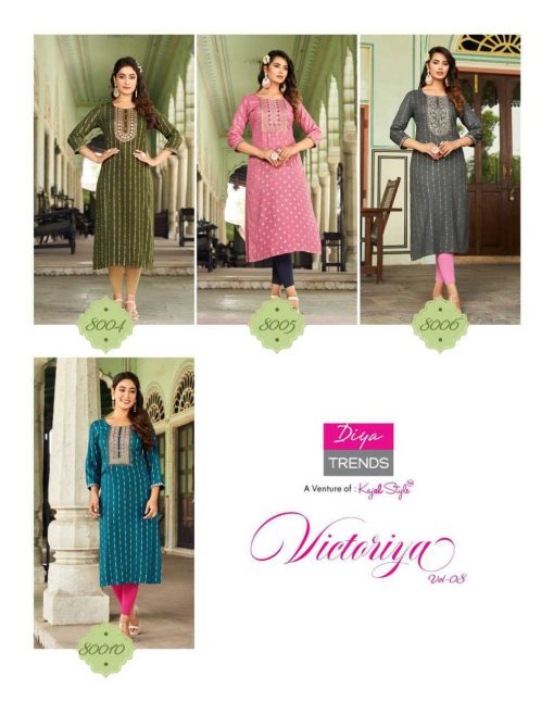 Diya Trends Victoria Vol 8 by Kajal Style Rayon Kurti Catalog 10 Pcs 13 510x646 - Diya Trends Victoria Vol 8 by Kajal Style Rayon Kurti Catalog 10 Pcs