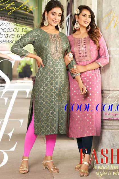 Diya Trends Victoria Vol 8 by Kajal Style Rayon Kurti Catalog 10 Pcs