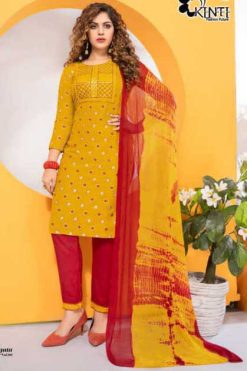 Kinti Sabhyata Vol 6 Rayon Kurti with Dupatta Bottom Catalog 6 Pcs