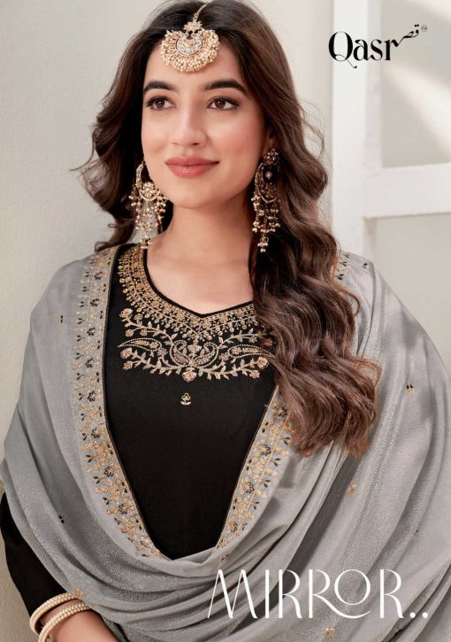 Qasr Mirror Chinon Salwar Suit Catalog 8 Pcs 1 510x725 - Qasr Mirror Chinon Salwar Suit Catalog 8 Pcs