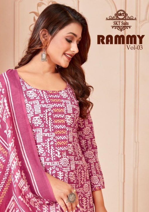 SKT Rammy Vol 3 Cottan Salwar Suit Catalog 12 Pcs 1 510x724 - SKT Rammy Vol 3 Cottan Salwar Suit Catalog 12 Pcs