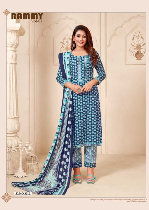 SKT Rammy Vol 3 Cottan Salwar Suit Catalog 12 Pcs 11 510x719 - SKT Rammy Vol 3 Cottan Salwar Suit Catalog 12 Pcs