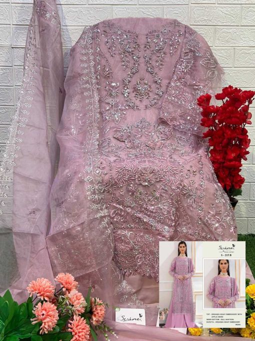 Serene S 215 A D Organza Salwar Suit Catalog 4 Pcs 10 510x680 - Serene S 215 A-D Organza Salwar Suit Catalog 4 Pcs