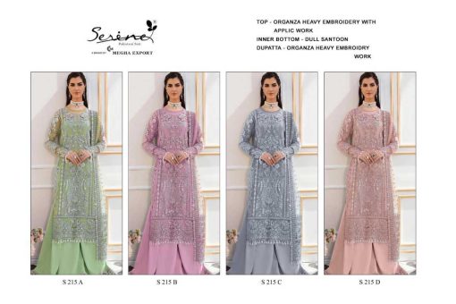 Serene S 215 A D Organza Salwar Suit Catalog 4 Pcs 17 510x340 - Serene S 215 A-D Organza Salwar Suit Catalog 4 Pcs