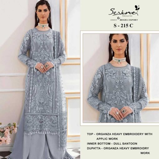 Serene S 215 A D Organza Salwar Suit Catalog 4 Pcs 3 510x510 - Serene S 215 A-D Organza Salwar Suit Catalog 4 Pcs