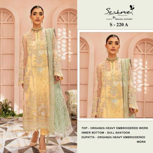 Serene S 220 A D Organza Salwar Suit Catalog 4 Pcs 1 510x510 - Serene S 220 A-D Organza Salwar Suit Catalog 4 Pcs