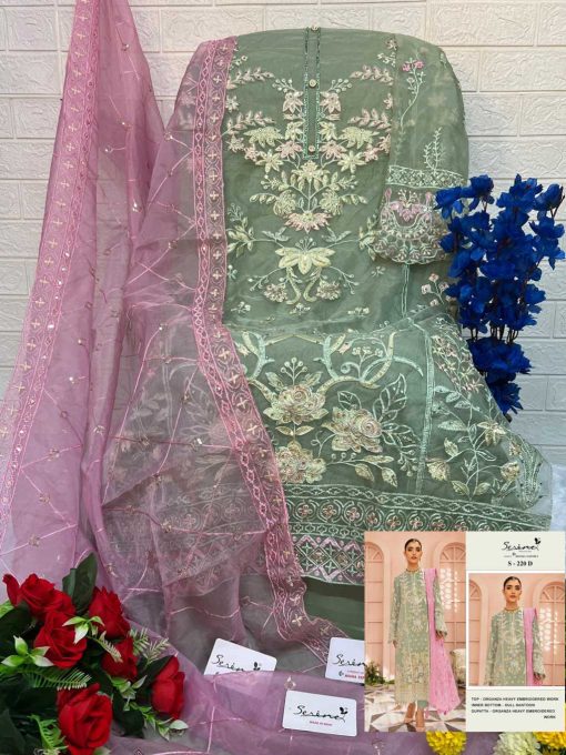 Serene S 220 A D Organza Salwar Suit Catalog 4 Pcs 14 510x680 - Serene S 220 A-D Organza Salwar Suit Catalog 4 Pcs