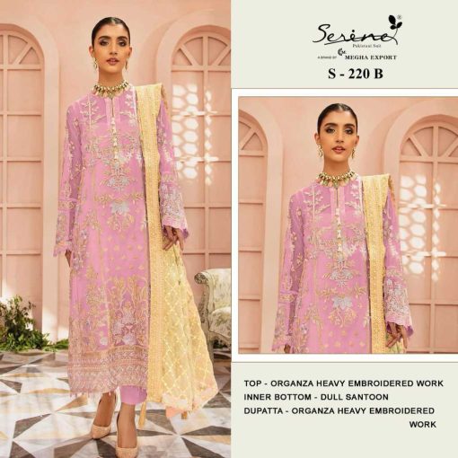 Serene S 220 A D Organza Salwar Suit Catalog 4 Pcs 2 510x510 - Serene S 220 A-D Organza Salwar Suit Catalog 4 Pcs