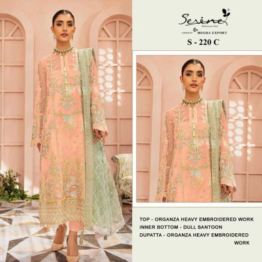 Serene S 220 A D Organza Salwar Suit Catalog 4 Pcs 3 510x510 - Serene S 220 A-D Organza Salwar Suit Catalog 4 Pcs