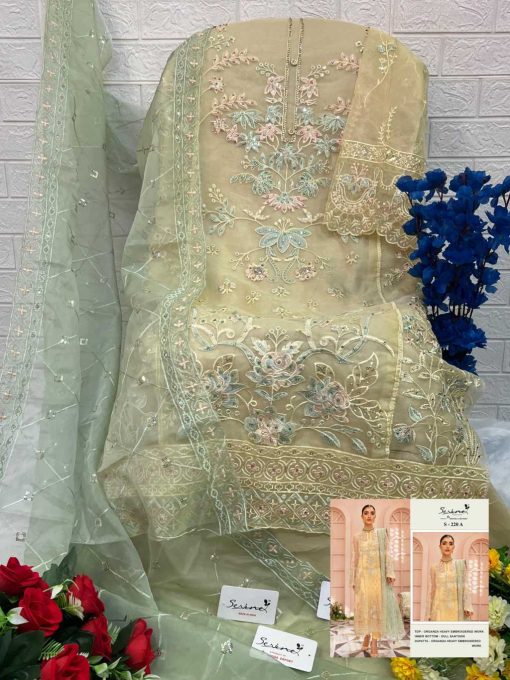 Serene S 220 A D Organza Salwar Suit Catalog 4 Pcs 5 510x680 - Serene S 220 A-D Organza Salwar Suit Catalog 4 Pcs