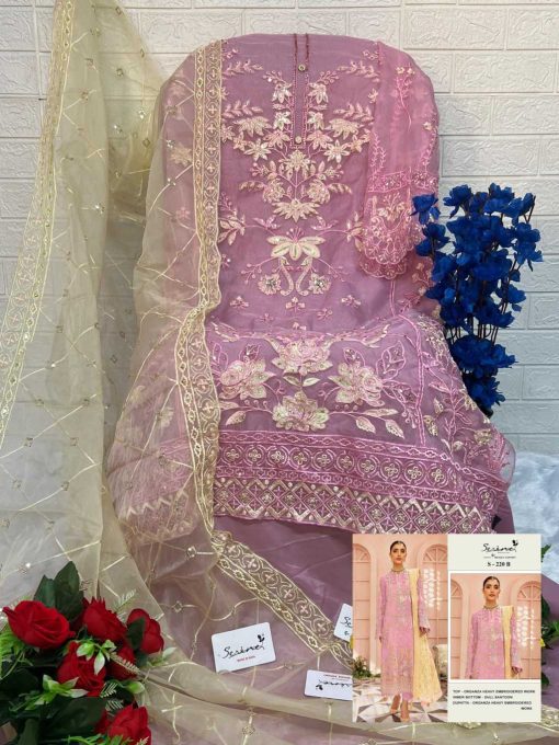 Serene S 220 A D Organza Salwar Suit Catalog 4 Pcs 8 510x680 - Serene S 220 A-D Organza Salwar Suit Catalog 4 Pcs