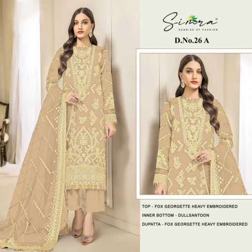 Simra DN 26 A D Georgette Salwar Suit Catalog 4 Pcs 1 510x510 - Simra DN 26 A-D Georgette Salwar Suit Catalog 4 Pcs