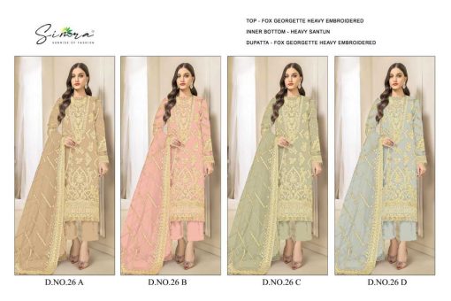 Simra DN 26 A D Georgette Salwar Suit Catalog 4 Pcs 17 510x340 - Simra DN 26 A-D Georgette Salwar Suit Catalog 4 Pcs