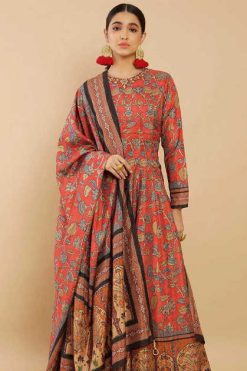 Tejaswee Kalishta Gown with Dupatta Silk Catalog 4 Pcs