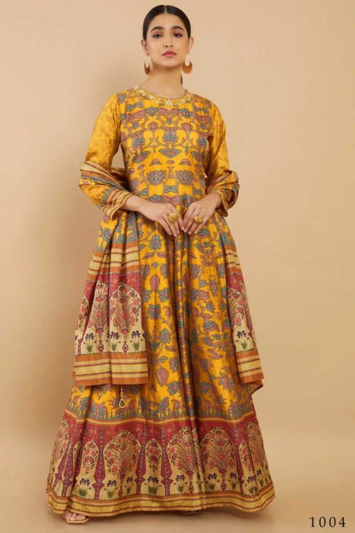 Tejaswee Kalishta Gown with Dupatta Silk Catalog 4 Pcs 7 510x765 - Tejaswee Kalishta Gown with Dupatta Silk Catalog 4 Pcs