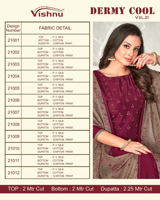 Vishnu Dermy Cool Vol 21 Silk Salwar Suit Catalog 12 Pcs 12 510x638 - Vishnu Dermy Cool Vol 21 Silk Salwar Suit Catalog 12 Pcs