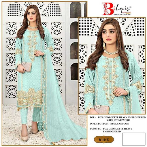 Bilqis B 10 E H Georgette Salwar Suit Catalog 4 Pcs 1 510x510 - Bilqis B 10 E-H Georgette Salwar Suit Catalog 4 Pcs