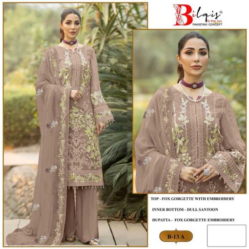 Bilqis B 13 A D Georgette Salwar Suit Catalog 4 Pcs 1 510x510 - Bilqis B 13 A-D Georgette Salwar Suit Catalog 4 Pcs