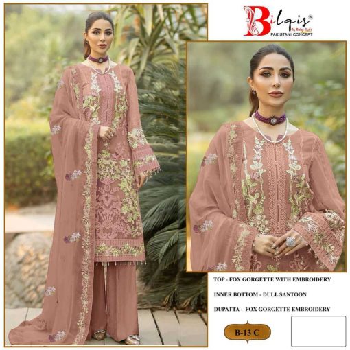 Bilqis B 13 A D Georgette Salwar Suit Catalog 4 Pcs 3 510x510 - Bilqis B 13 A-D Georgette Salwar Suit Catalog 4 Pcs