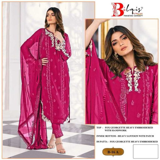 Bilqis B 16 A D Georgette Salwar Suit Catalog 4 Pcs 1 510x510 - Bilqis B 16 A-D Georgette Salwar Suit Catalog 4 Pcs