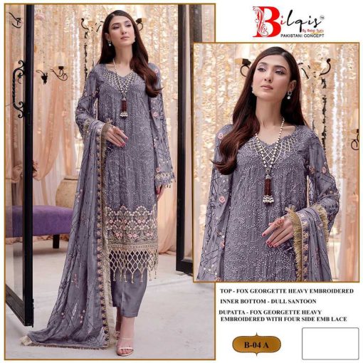 Bilqis B 4 A D Georgette Salwar Suit Catalog 4 Pcs 1 510x510 - Bilqis B 4 A-D Georgette Salwar Suit Catalog 4 Pcs