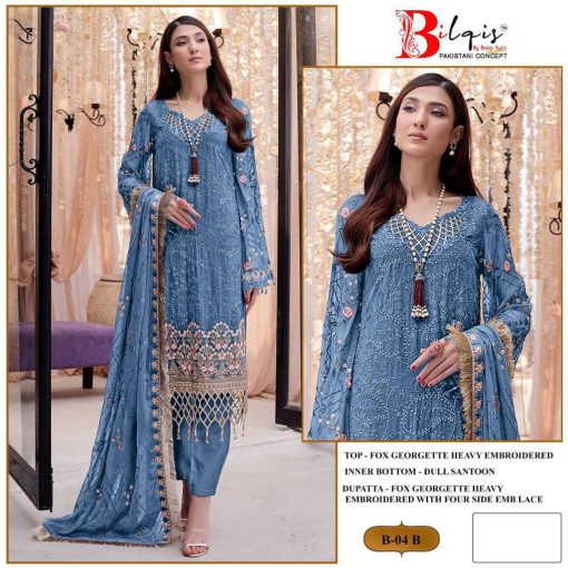 Bilqis B 4 A D Georgette Salwar Suit Catalog 4 Pcs 2 510x510 - Bilqis B 4 A-D Georgette Salwar Suit Catalog 4 Pcs