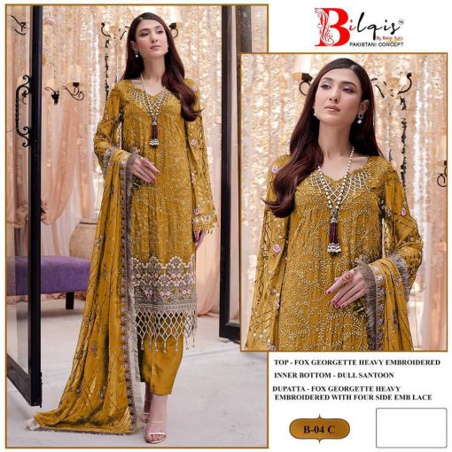 Bilqis B 4 A D Georgette Salwar Suit Catalog 4 Pcs 3 510x510 - Bilqis B 4 A-D Georgette Salwar Suit Catalog 4 Pcs