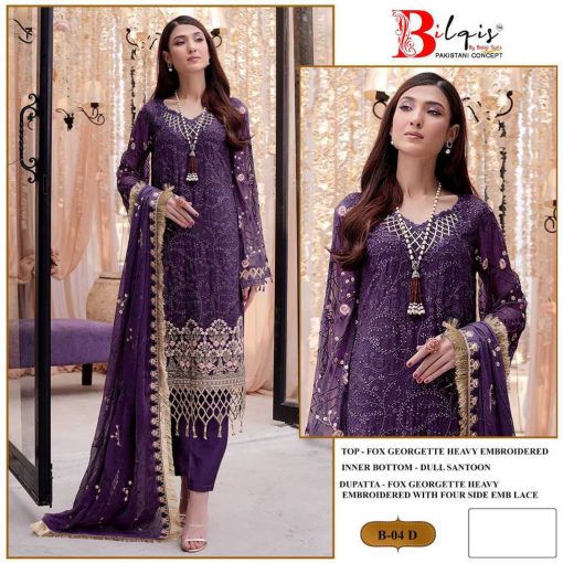 Bilqis B 4 A D Georgette Salwar Suit Catalog 4 Pcs 4 510x510 - Bilqis B 4 A-D Georgette Salwar Suit Catalog 4 Pcs