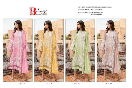 Bilqis B 7 A D Georgette Salwar Suit Catalog 4 Pcs 13 510x340 - Bilqis B 7 A-D Georgette Salwar Suit Catalog 4 Pcs