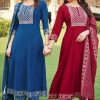 Blue Hills Jailer Vol 3 Kurti with Dupatta Bottom Rayon Catalog 6 Pcs