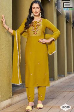 Blue Hills Jannat Kurti with Dupatta Bottom Rayon Catalog 8 Pcs