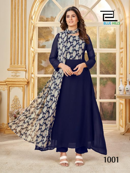 Blue Hills Nithya Kurti with Dupatta Bottom Georgette Catalog 4 Pcs 1 510x680 - Blue Hills Nithya Kurti with Dupatta Bottom Georgette Catalog 4 Pcs