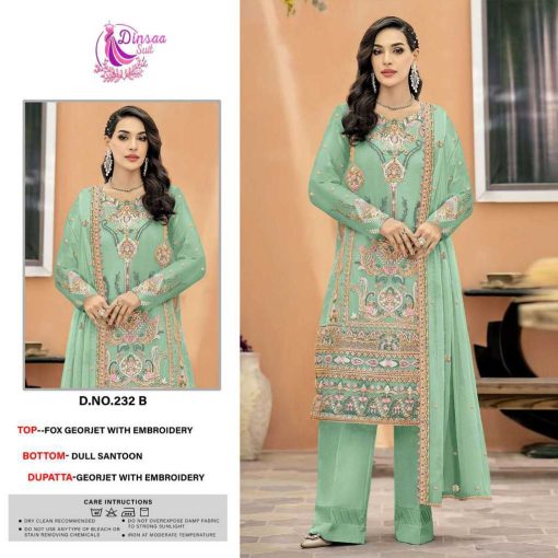 Dinsaa DS 232 A D Georgette Salwar Suit Catalog 4 Pcs 2 510x510 - Dinsaa DS 232 A-D Georgette Salwar Suit Catalog 4 Pcs