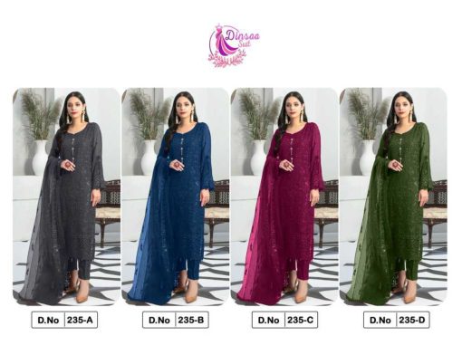 Dinsaa DS 235 A D Georgette Salwar Suit Catalog 4 Pcs 9 510x392 - Dinsaa DS 235 A-D Georgette Salwar Suit Catalog 4 Pcs