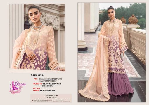 Dinsaa DS 237 A D Georgette Salwar Suit Catalog 4 Pcs 3 510x361 - Dinsaa DS 237 A-D Georgette Salwar Suit Catalog 4 Pcs