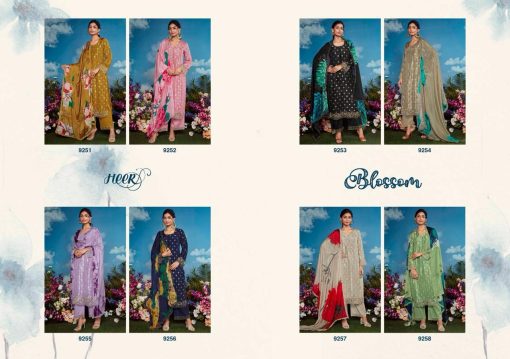 Heer Blossom by Kimora Muslin Salwar Suit Catalog 8 Pcs 17 510x359 - Heer Blossom by Kimora Muslin Salwar Suit Catalog 8 Pcs