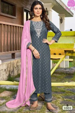 Kajal Style Rangrez Vol 1 Kurti with Dupatta Bottom Rayon Catalog 4 Pcs