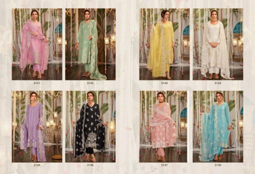 Kimora Itrh Organza Salwar Suit Catalog 8 Pcs 19 510x348 - Kimora Itrh Organza Salwar Suit Catalog 8 Pcs