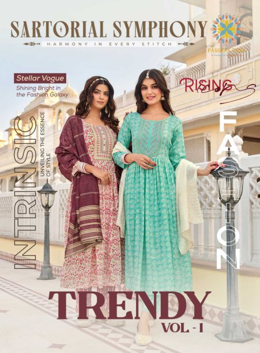 Passion Tree Trendy Vol 1 Nyra Cut Kurti with Dupatta Bottom Fancy Catalog 7 Pcs 1 510x692 - Passion Tree Trendy Vol 1 Nyra Cut Kurti with Dupatta Bottom Fancy Catalog 7 Pcs