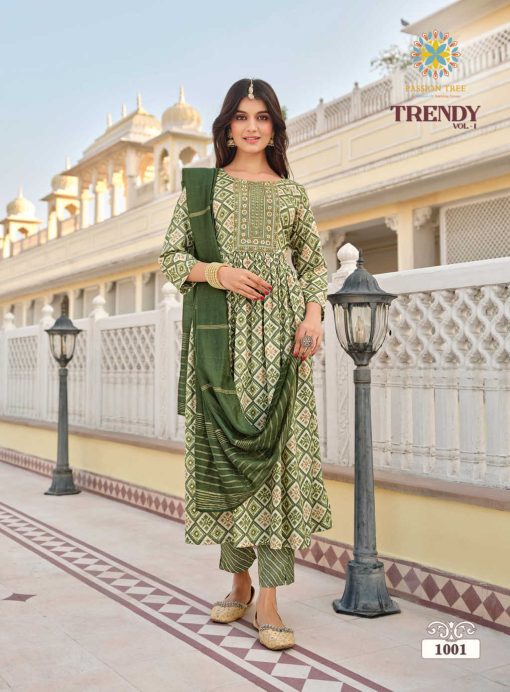 Passion Tree Trendy Vol 1 Nyra Cut Kurti with Dupatta Bottom Fancy Catalog 7 Pcs 3 510x692 - Passion Tree Trendy Vol 1 Nyra Cut Kurti with Dupatta Bottom Fancy Catalog 7 Pcs