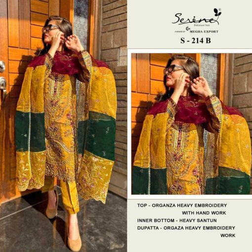 Serene S 214 A D Organza Salwar Suit Catalog 4 Pcs 2 510x510 - Serene S 214 A-D Organza Salwar Suit Catalog 4 Pcs