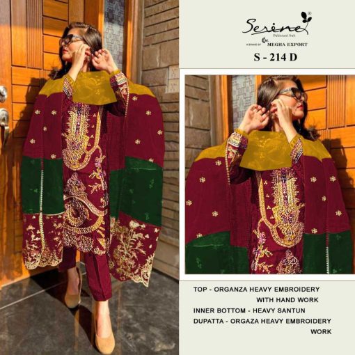 Serene S 214 A D Organza Salwar Suit Catalog 4 Pcs 4 510x510 - Serene S 214 A-D Organza Salwar Suit Catalog 4 Pcs